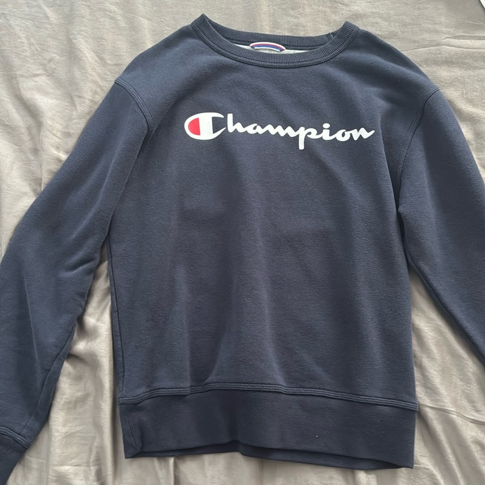 Champion blue size small crewneck